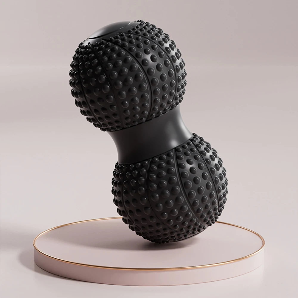 Peanut Massage Ball | TPE Fascia Yoga Ball for Back, Neck & Foot Fascia Massage Ball Peaceful Pleasures Health and Wellness black