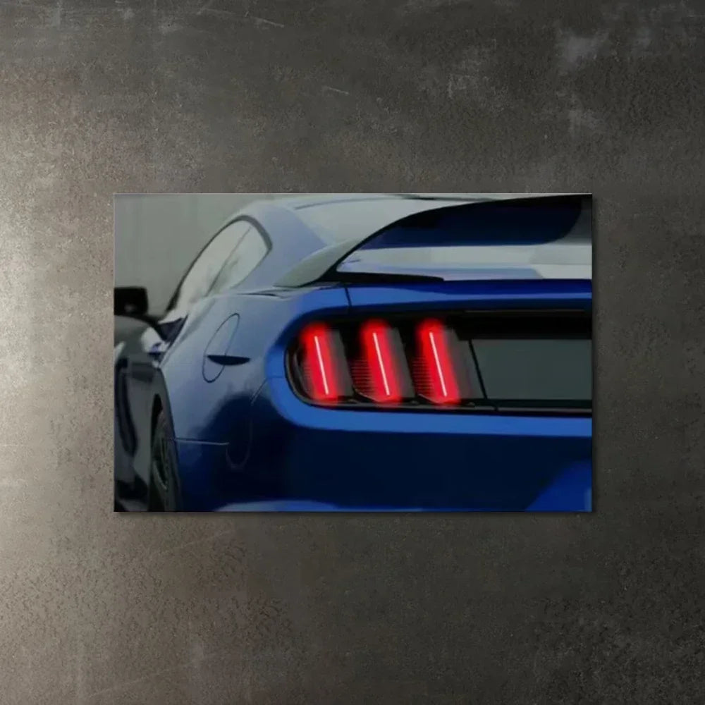 Car Neon Atmosphere Taillights Wall Art HD Canvas Print Poster for Home Living Room Room Garage Decoration Peaceful Pleasures Health and Wellness P5 40x60cm