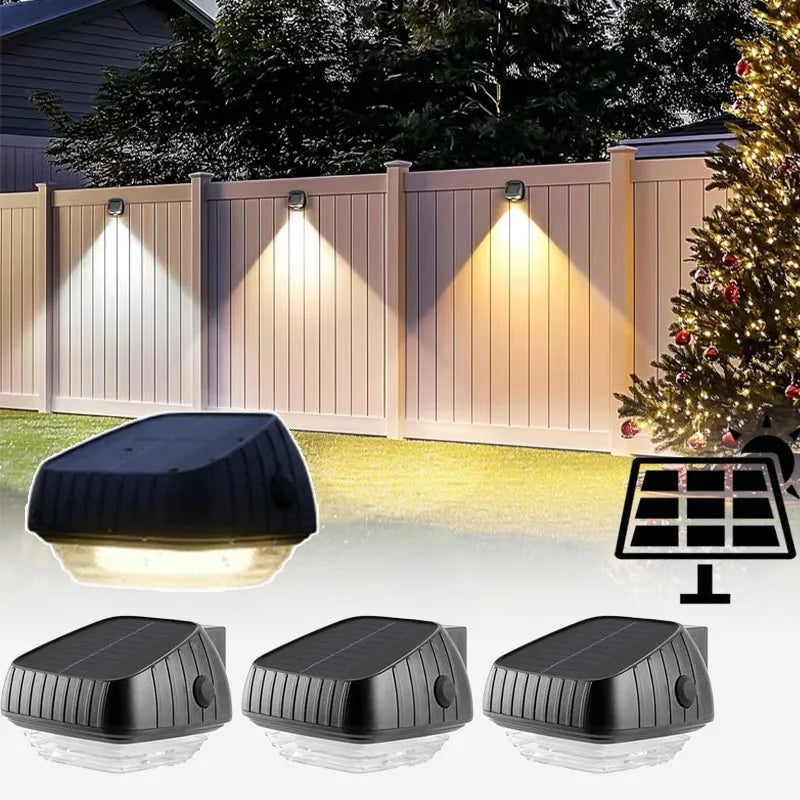 Solar Waterproof Outdoor Wall Lights – Garden Fence Patio Lamp
