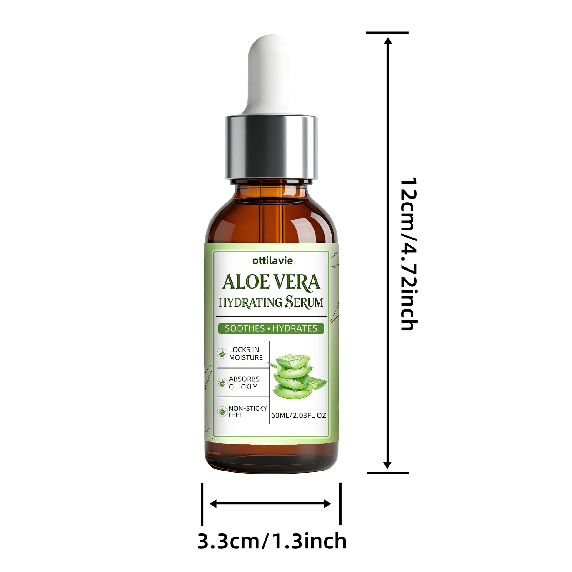 Ottilavie ALOE VERA HYDRATING SERUM, Deep Hydration & Soothing Face Serum, Lightweight Non-Greasy Formula for All Skin Types Peaceful Pleasures Health and Wellness 60ml
