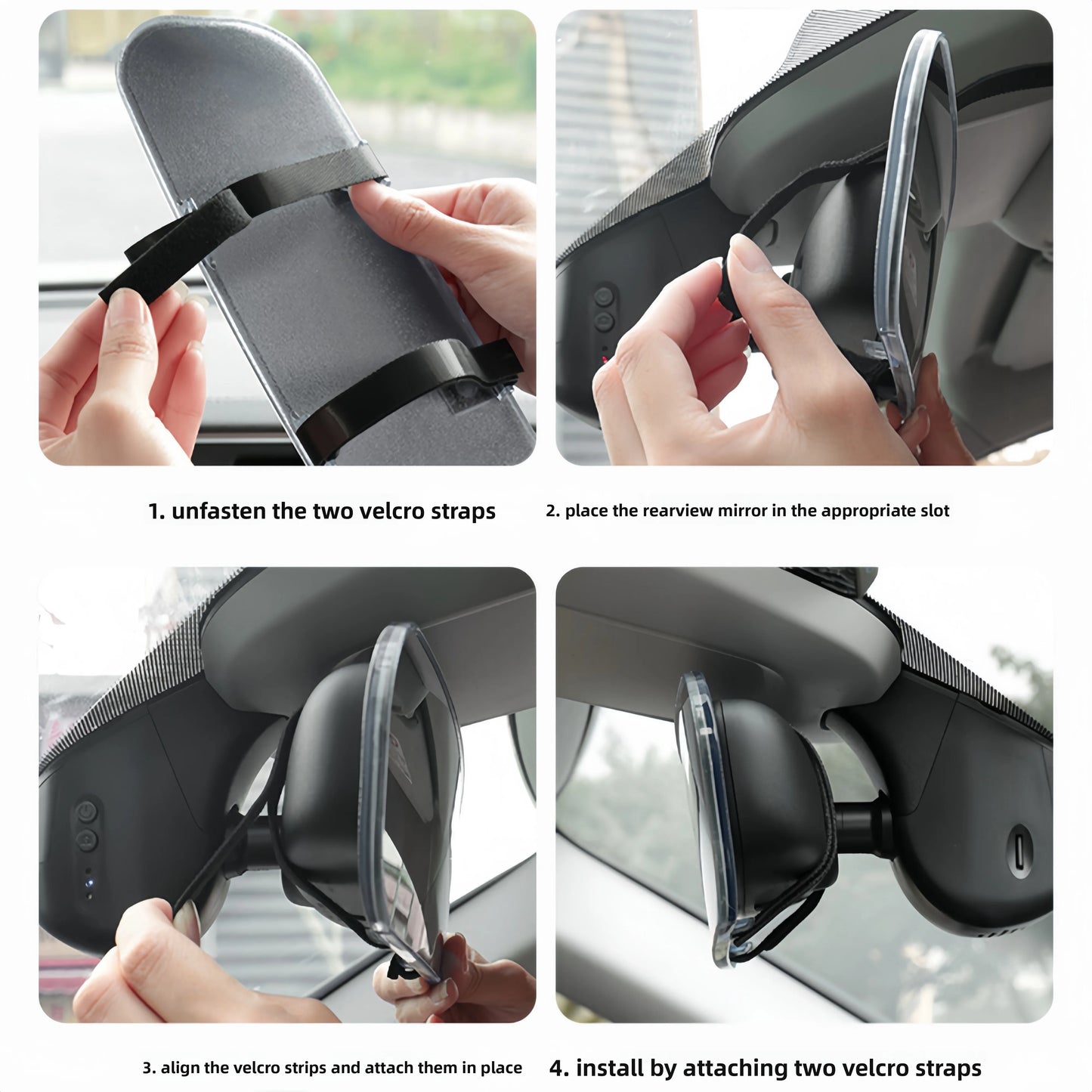Wide Angle Anti-Glare Car Interior Mirror | Baby Seat View