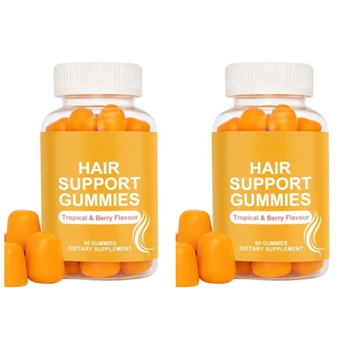 Hair Support Gummies – Biotin, Zinc, Collagen & Vitamin C | 60ct