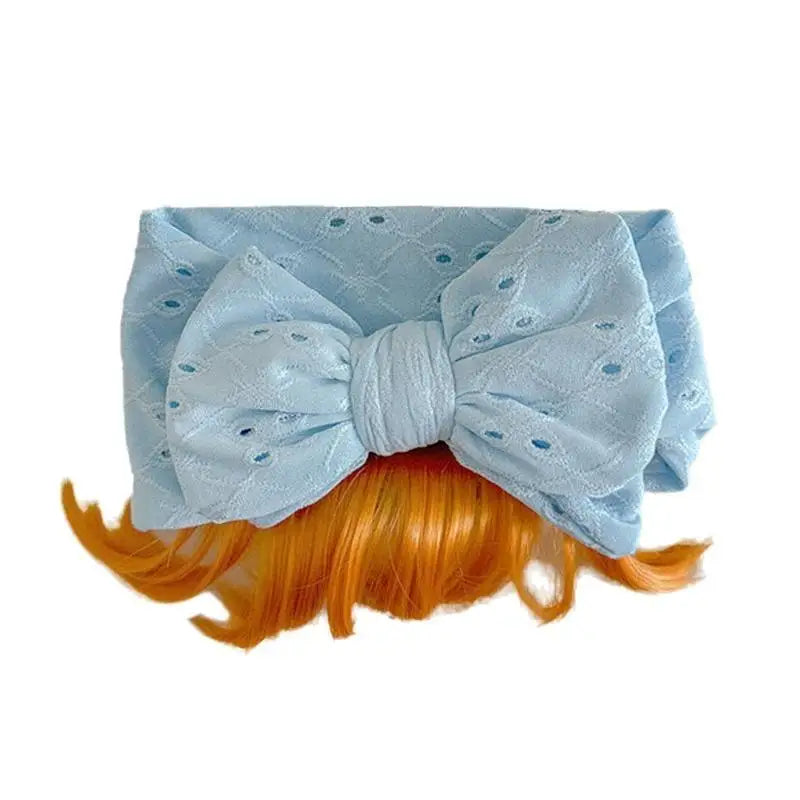Infant Bowknot Headband with Faux Bangs | Baby Girls Hairband