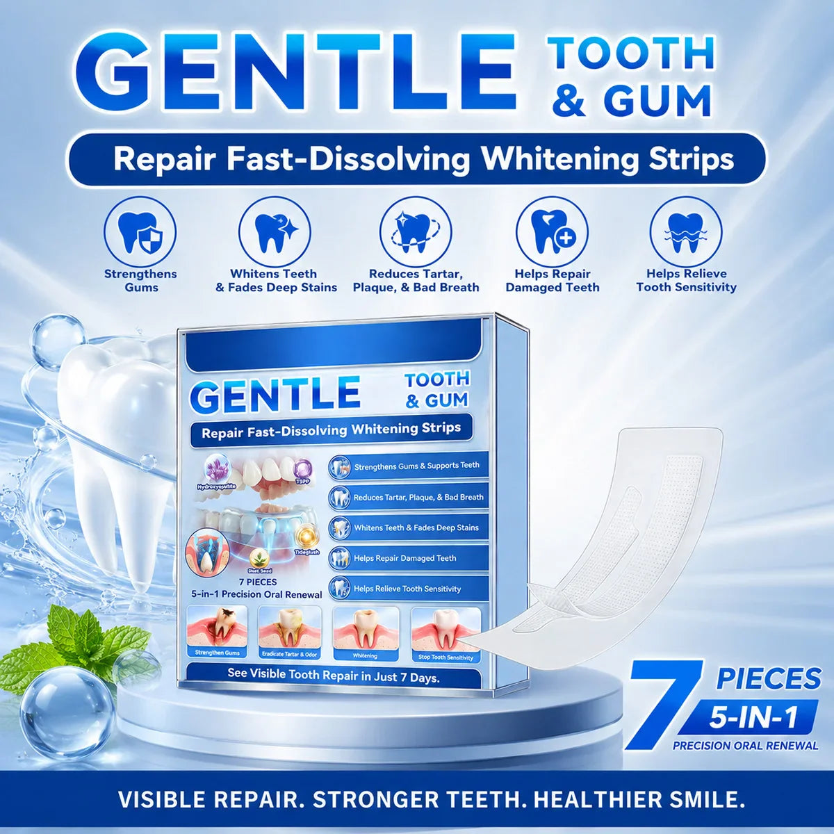 FEIMUKO Teeth Whitening Strips – 7-Day Brighter Smile
