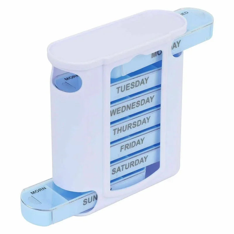 7-Day Weekly Pill Organizer | 28 Compartments AM/PM