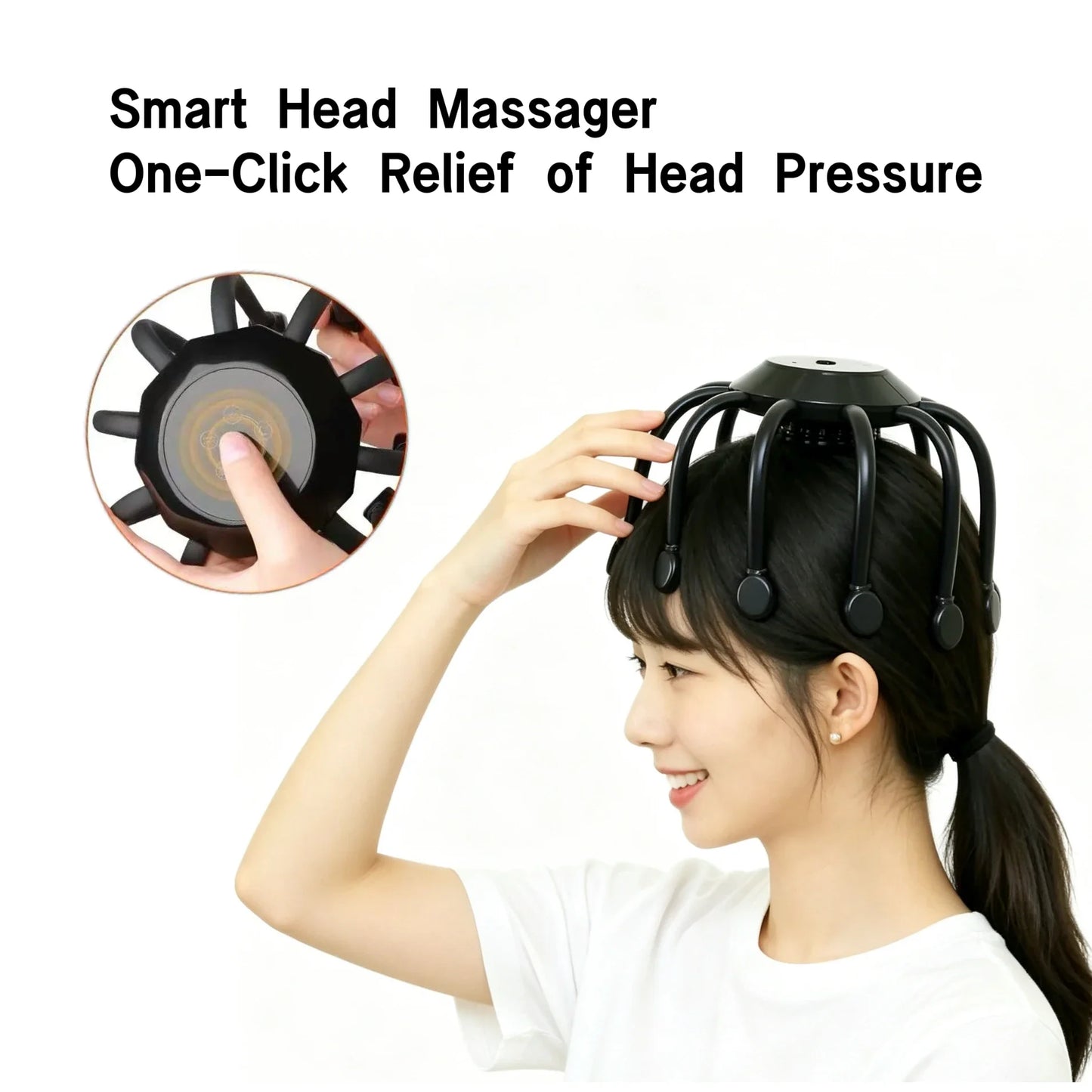 10/14 Claw Smart Head Massager 360° Octopus Scalp Vibration Massager for Stress Relief Fatigue Relaxation & Sleep Improvement Peaceful Pleasures Health and Wellness