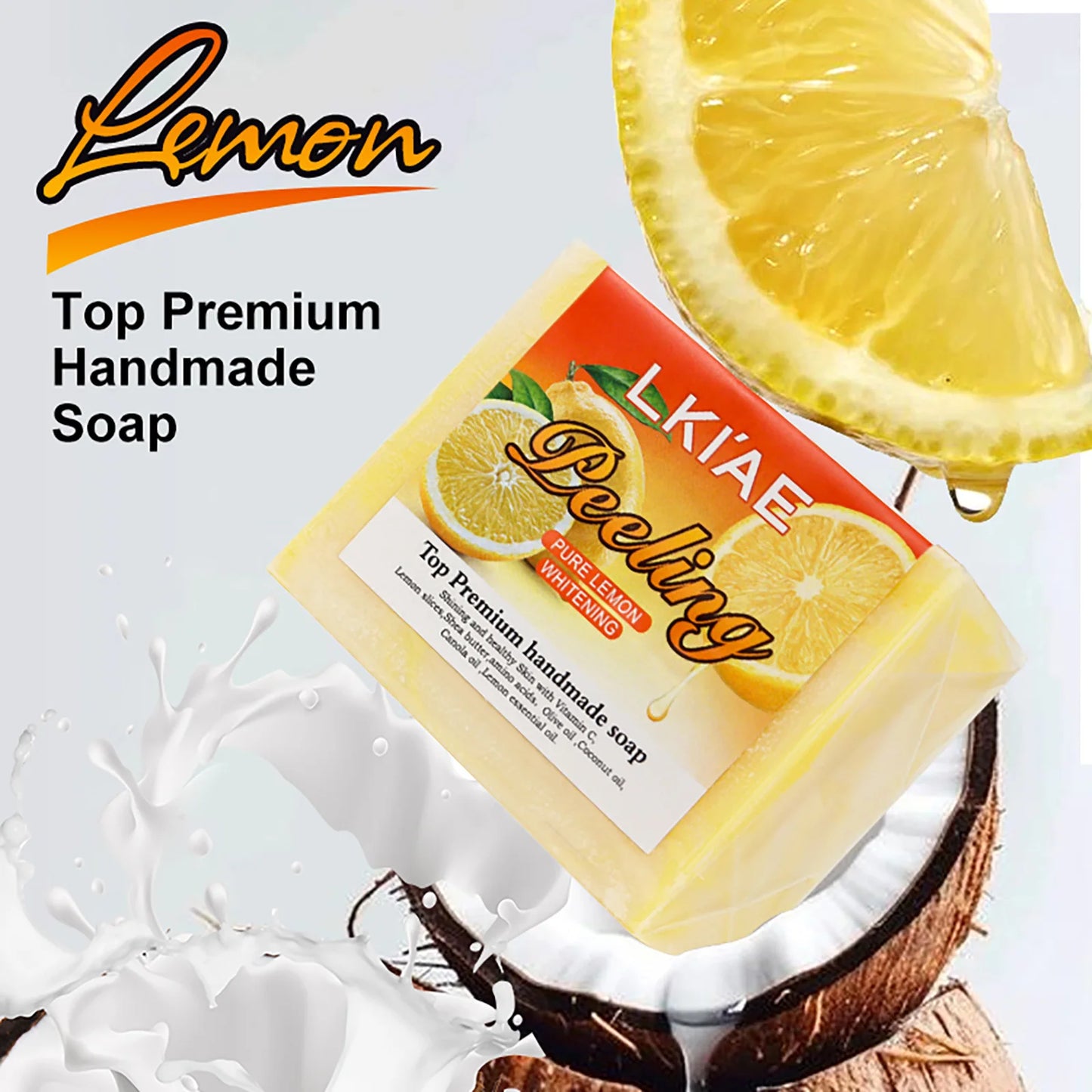 AILKE Lemon Brightening Soap Bar – Face & Body Cleanser 150g