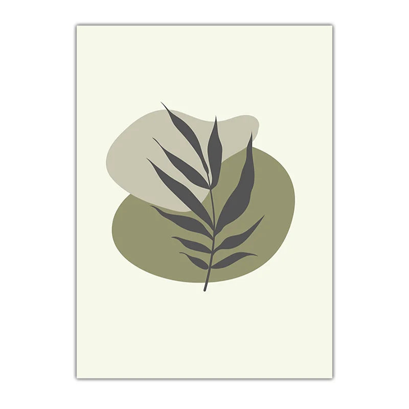 Abstract Botanical Canvas Wall Art | Nordic Minimalist Print Canvas Wall Art Peaceful Pleasures Health and Wellness 02 40x50cm No Frame China Mainland