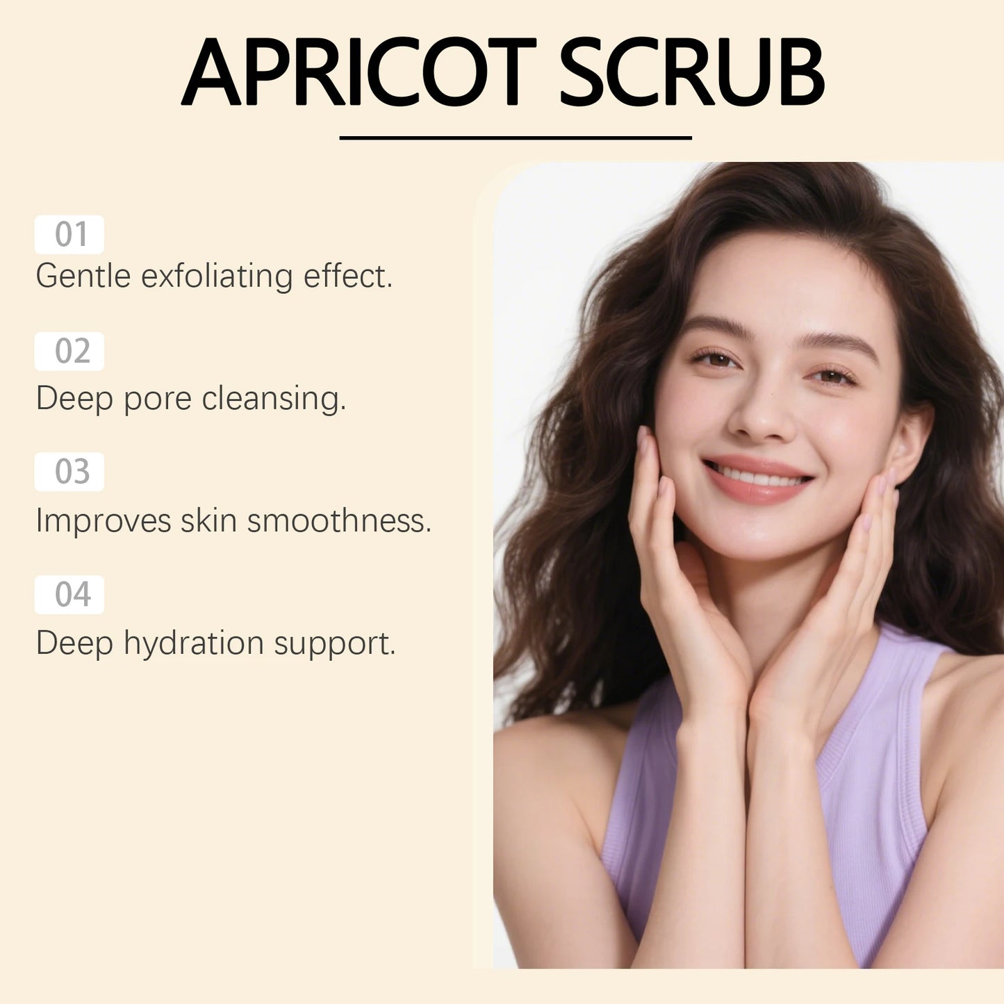 OceAura Apricot Facial Scrub – Exfoliate, Cleanse & Moisturize