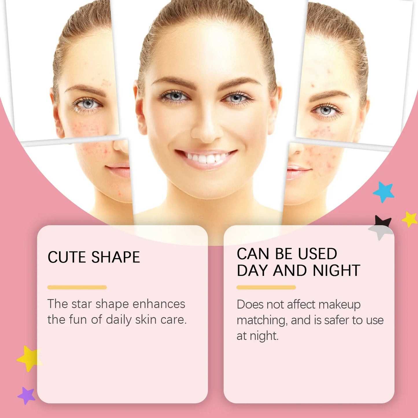 Star Hydrocolloid Pimple Patches – 360 Multi-Color Blemish Dots