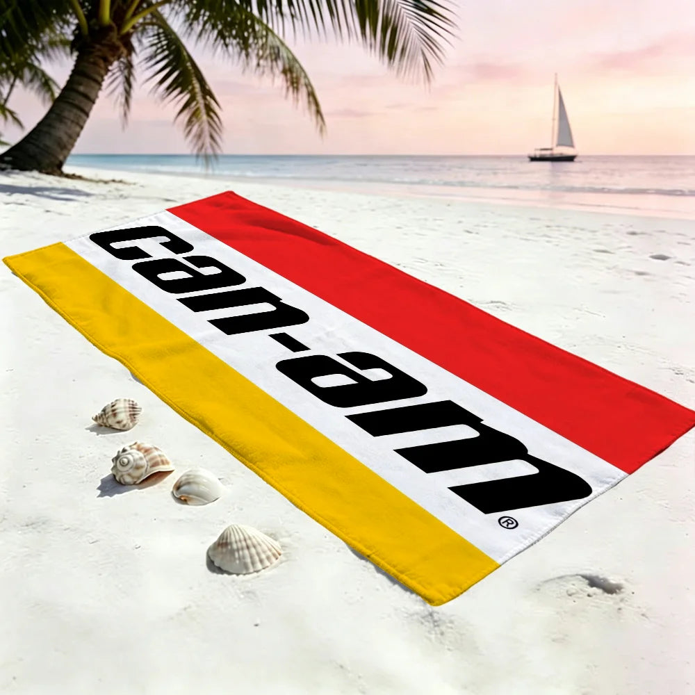 Can-Am BRP Logo Quick-Dry Beach Towel | Soft Pool Towel Gift Quick-Dry Beach Towel Peaceful Pleasures Health and Wellness
