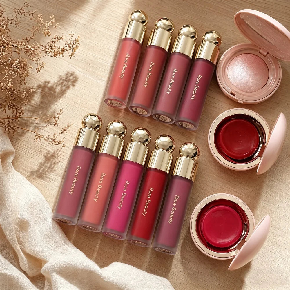 Rare Beauty Lip Oil, Liquid Highlighter & Blush Set