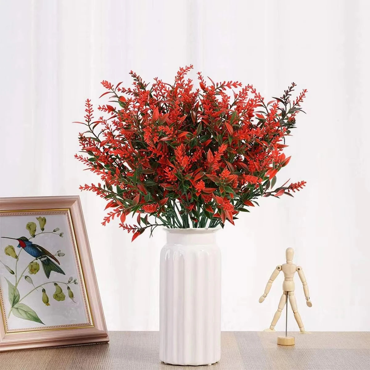 Artificial Lavender Bouquet | Fake Plastic Flowers Wedding & Decor