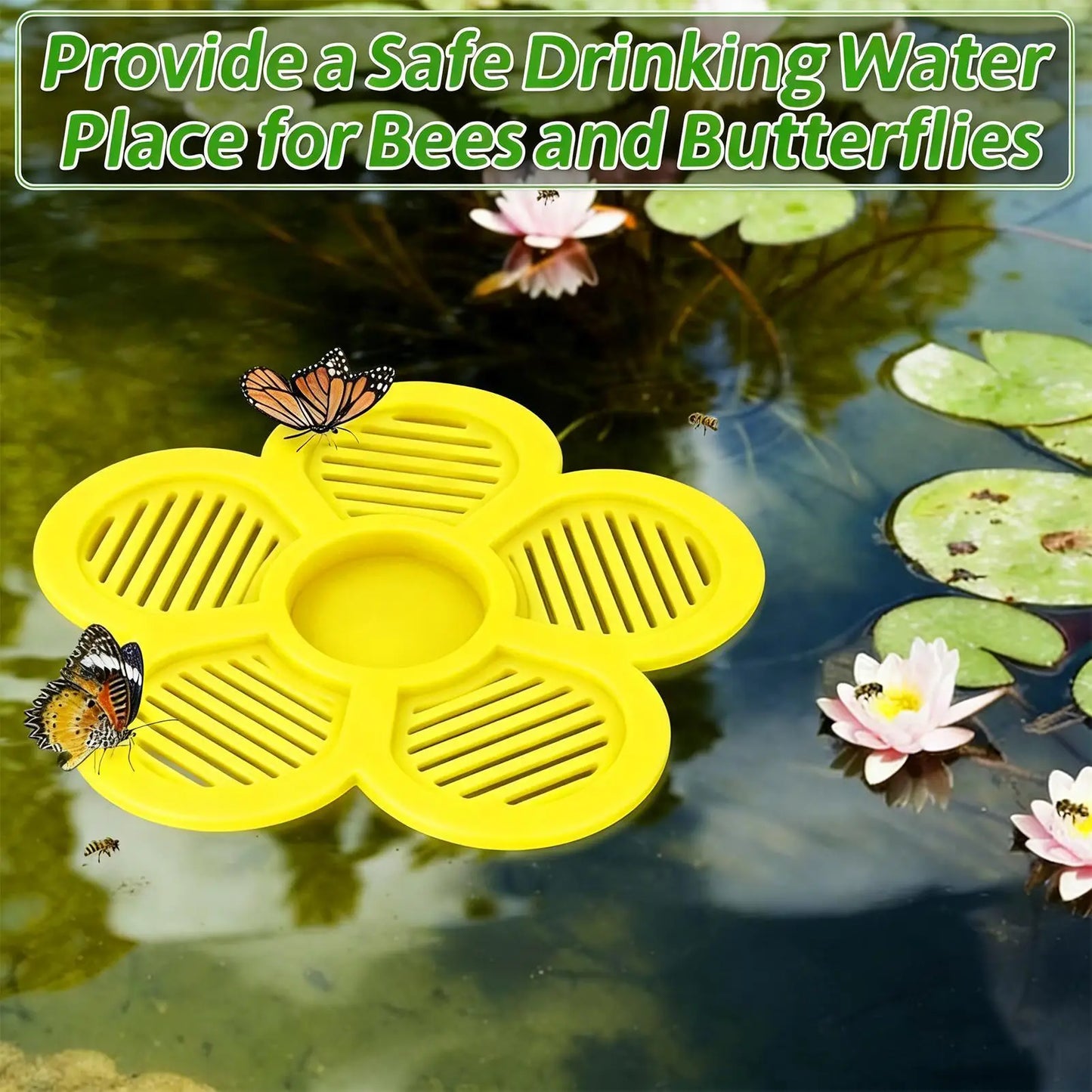 Floating Bee Watering Station – Honeycomb Pollinator Feeder