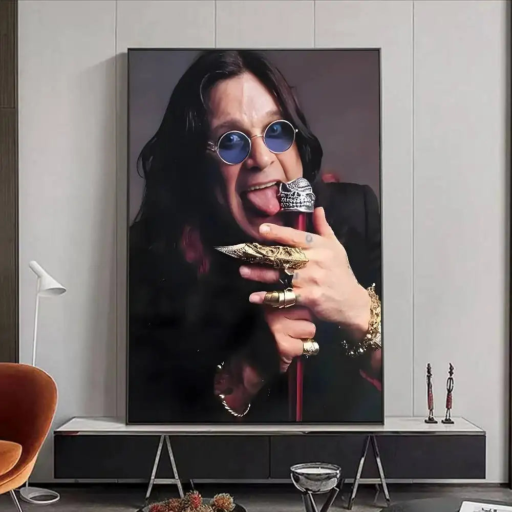 Ozzy Osbourne HD Wall Poster | Waterproof PVC Music Decor Music Wall Poster Peaceful Pleasures Health and Wellness