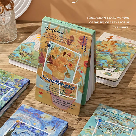 Retro Oil Painting Artistic Three-dimensional Manual Account Cultural Peaceful Pleasures Health and Wellness