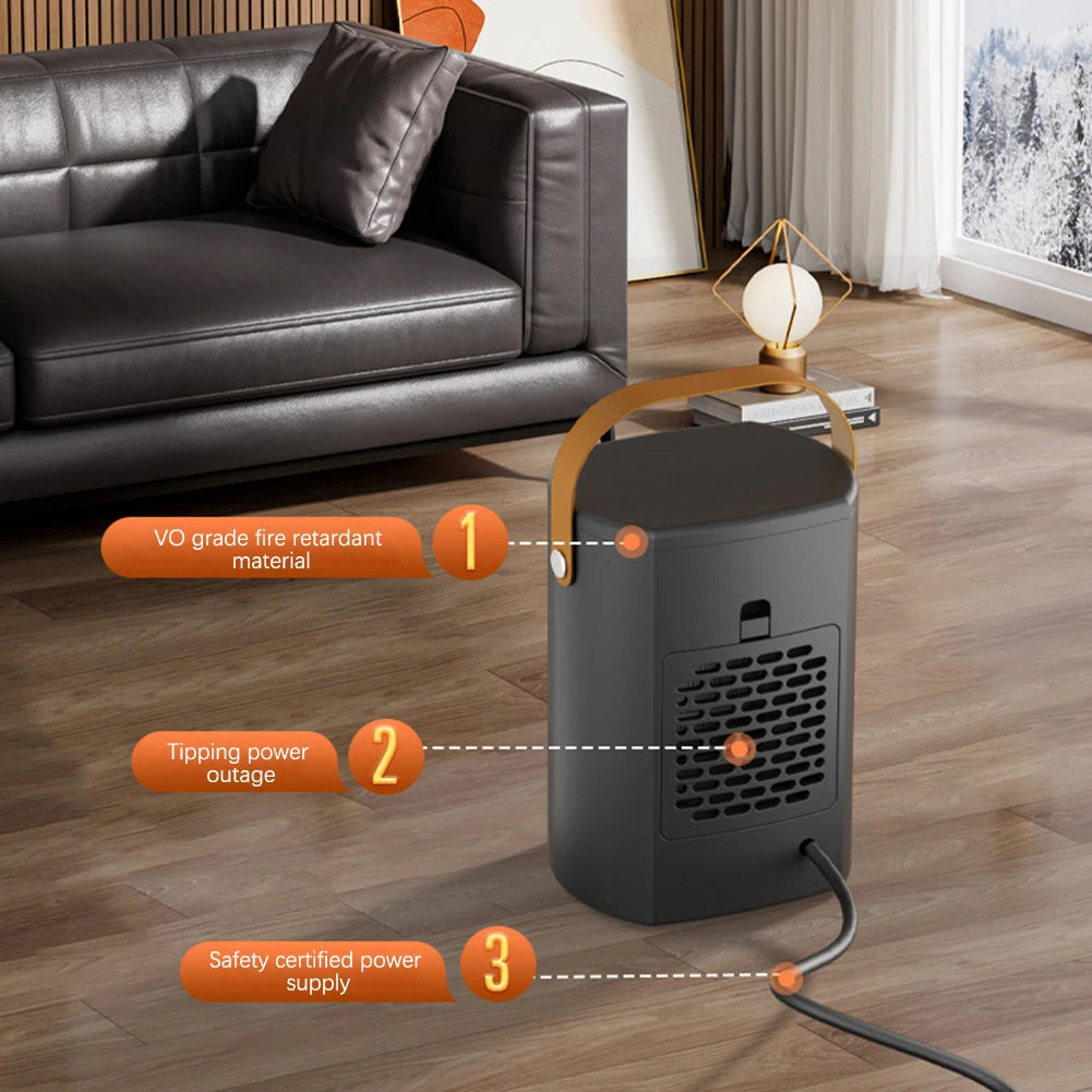 Portable 1500W PTC Ceramic Desktop Space Heater | Digital Display