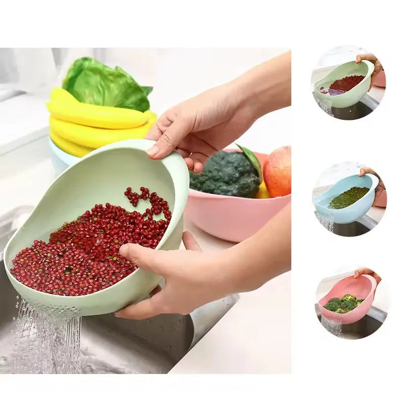 2-in-1 Rice Strainer & Colander Bowl | BPA-Free Washing