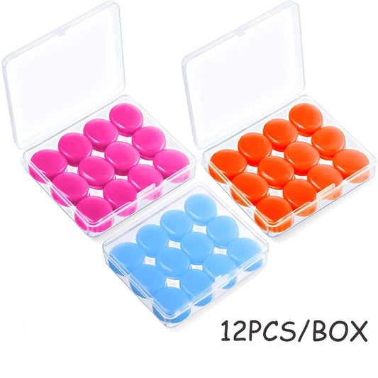12-Pack Reusable Moldable Silicone Earplugs – Sleep, Swim & Study Silicone Earplugs Peaceful Pleasures Health and Wellness