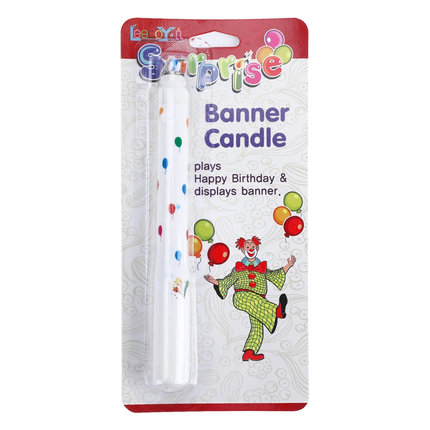 Clown Banner Birthday Candle Circus Carnival Clown Cake Cupcake Candle Home Party Birthday Cake Decoration Peaceful Pleasures Health and Wellness Happy Birthday