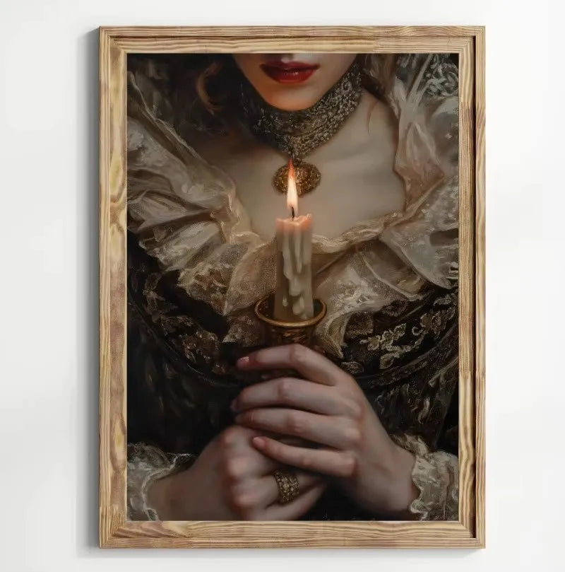 Gothic Forest Canvas Wall Art Poster – Witchcraft Aesthetic