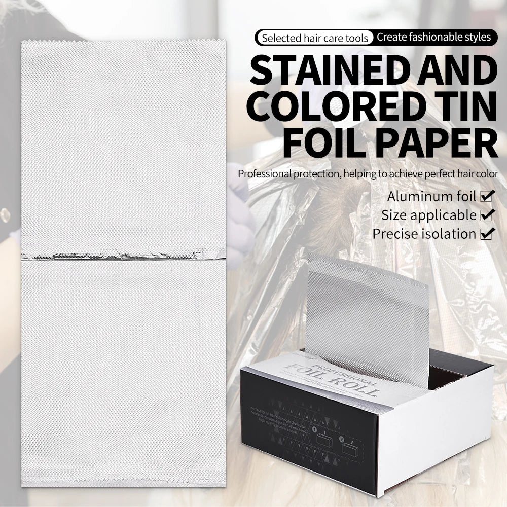 Boxed 300 Pieces Aluminum Foil Sheets, Professional Hairdressing Foil for Hair Coloring Nail Polish Removal Salon Home Tool Peaceful Pleasures Health and Wellness