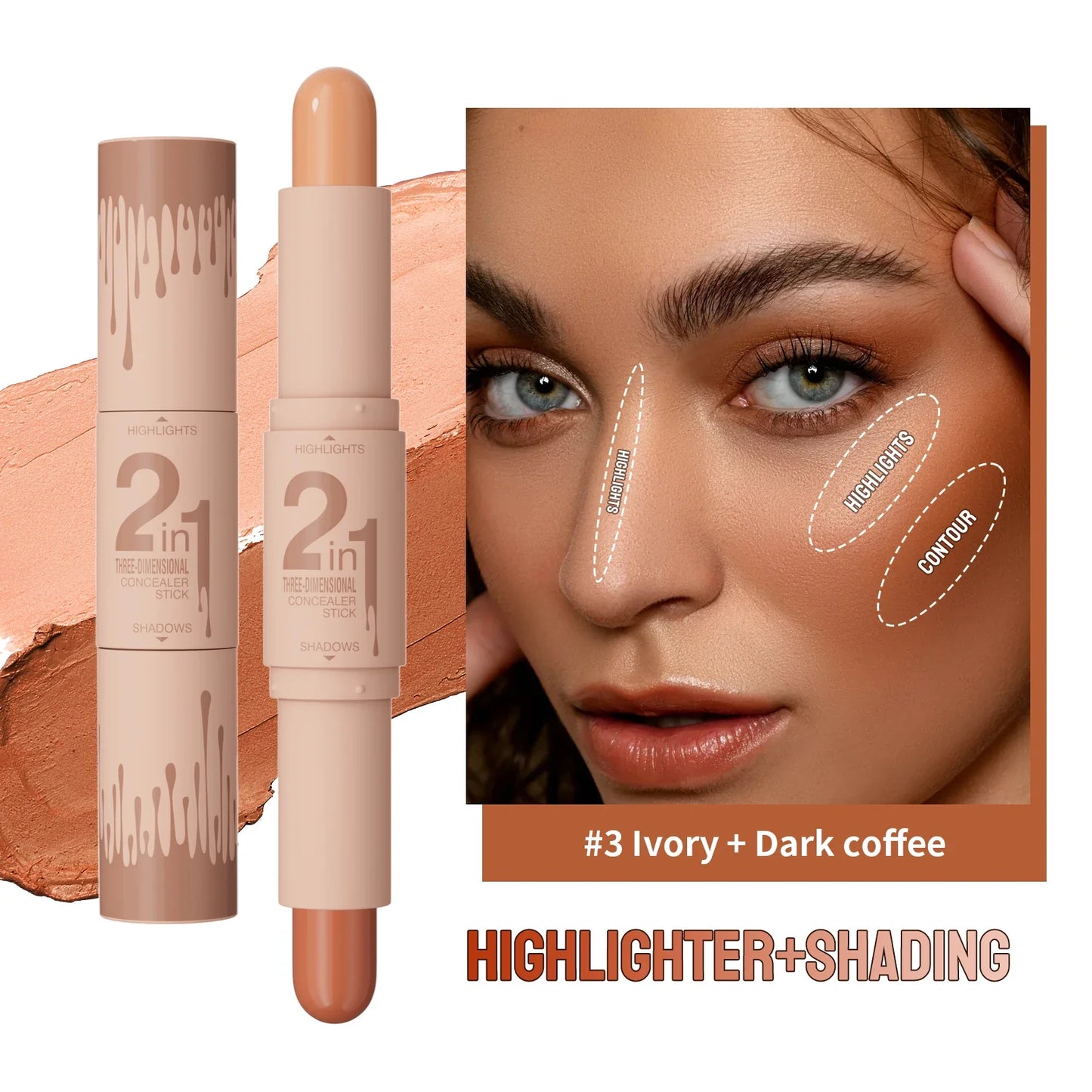 Hello Kiss Double-Ended Highlighter & Contour Stick