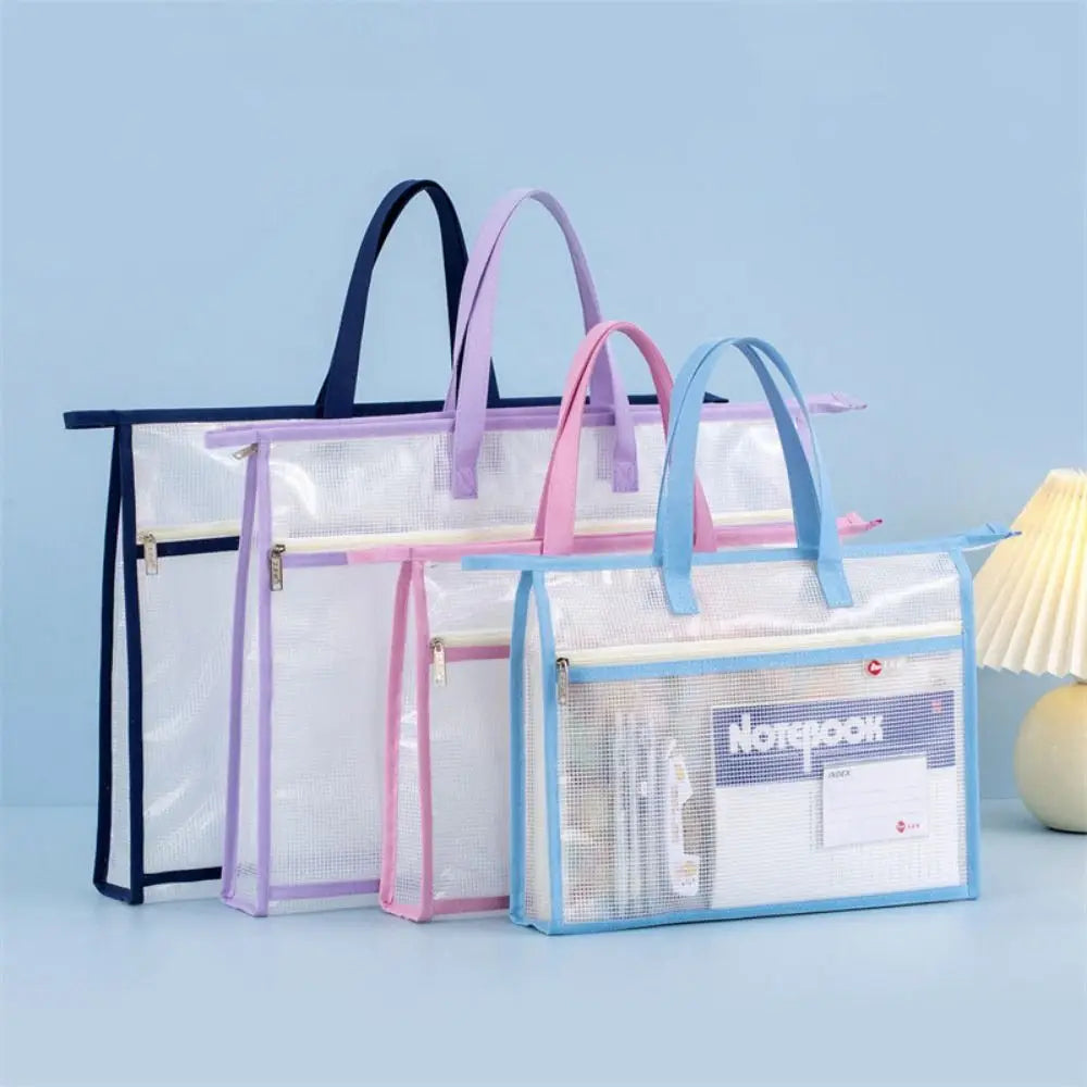 Clear A3/A4 File Storage Bag Thickened Multi-layer Zipper Pouch Bag Large Capacity Waterproof Data Document Bag File Holder Peaceful Pleasures Health and Wellness