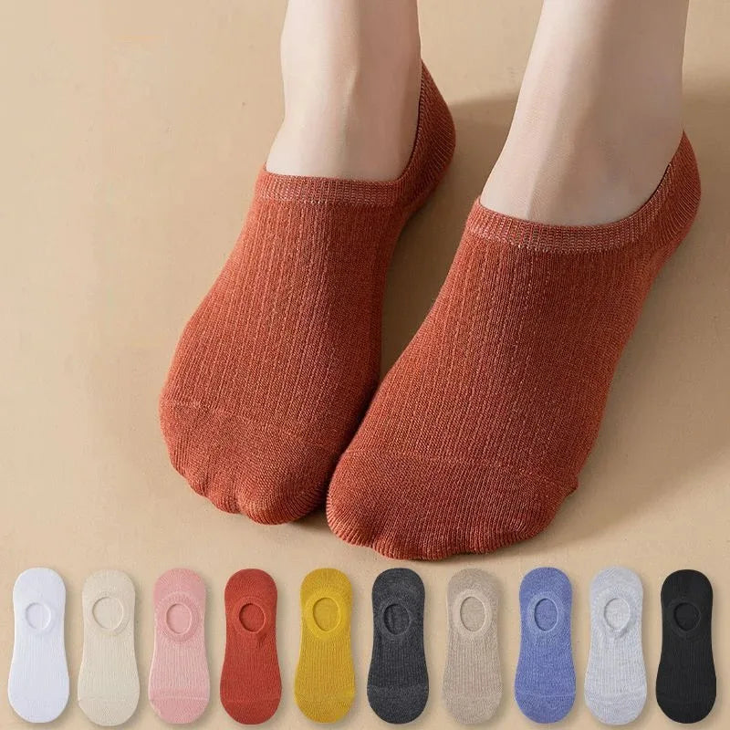 Women's Invisible No-Show Socks 10 Pairs | Non-Slip Low Cut