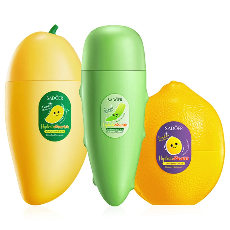 SADOER Fruit Hand Cream – Mango Peach Aloe Lemon | 50g