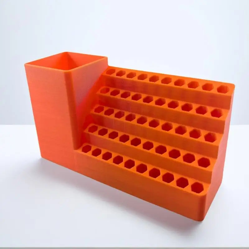 50-Hole Hex Shank Screwdriver Bit Organizer Stand & Storage