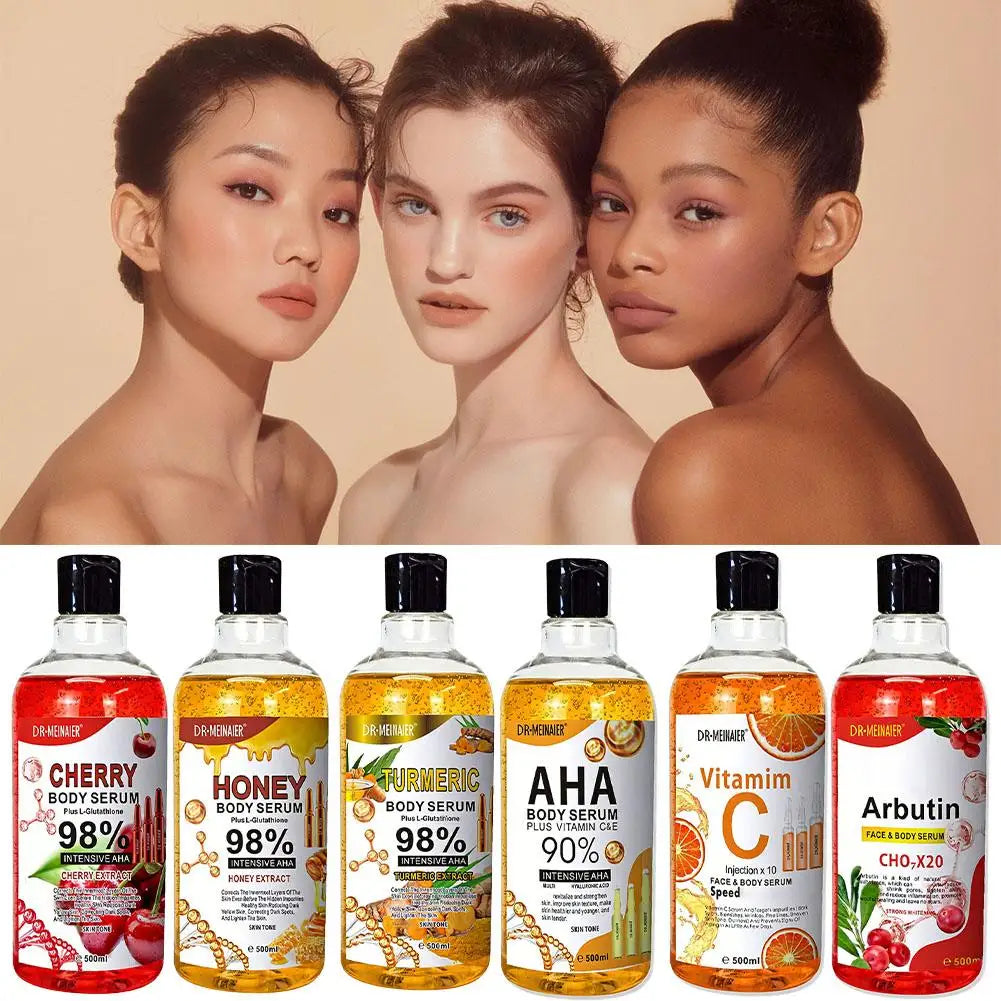 Vitamin C AHA Arbutin Cherry &Honey Turmeric Face Serum Spots Eraser Corrector Whitening Moisturizing Lightening Body Serum Peaceful Pleasures Health and Wellness