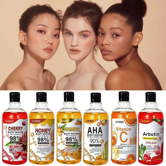 Vitamin C AHA Arbutin Cherry &Honey Turmeric Face Serum Spots Eraser Corrector Whitening Moisturizing Lightening Body Serum Peaceful Pleasures Health and Wellness