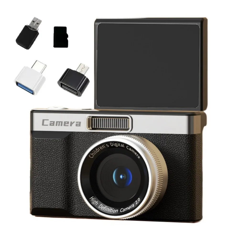 1080P HD Digital Camera 4K 8x Zoom 180° Flip Screen