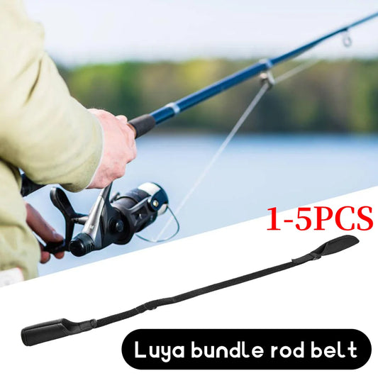 Fishing Rod Holder Strap Shockproof Fishing Rod Wrap Band Breathable Splash-resistant Wear-resistant Adjustable Accessories Peaceful Pleasures Health and Wellness