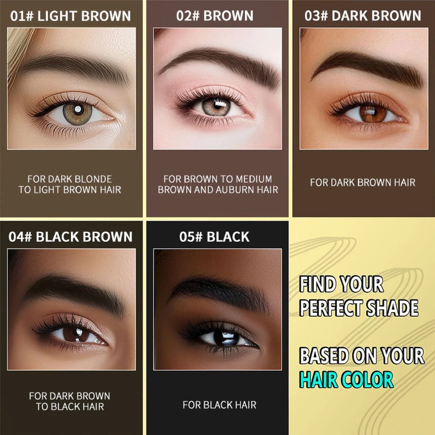 O'CHEAL 3D Feathery Brow Wax & Eyebrow Pencil Set | Waterproof