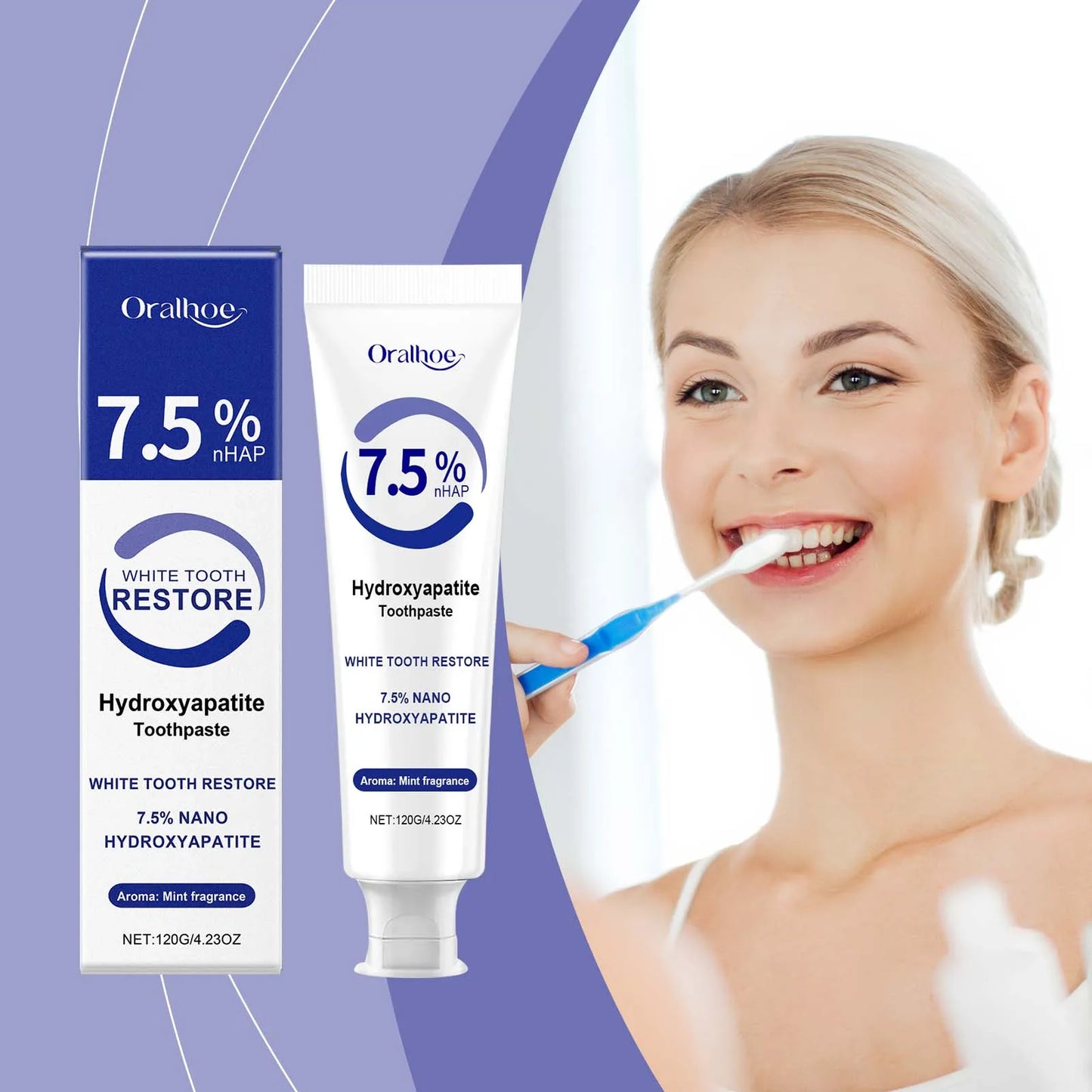 Oralhoe 7.5% Hydroxyapatite Toothpaste – Fluoride-Free 120g