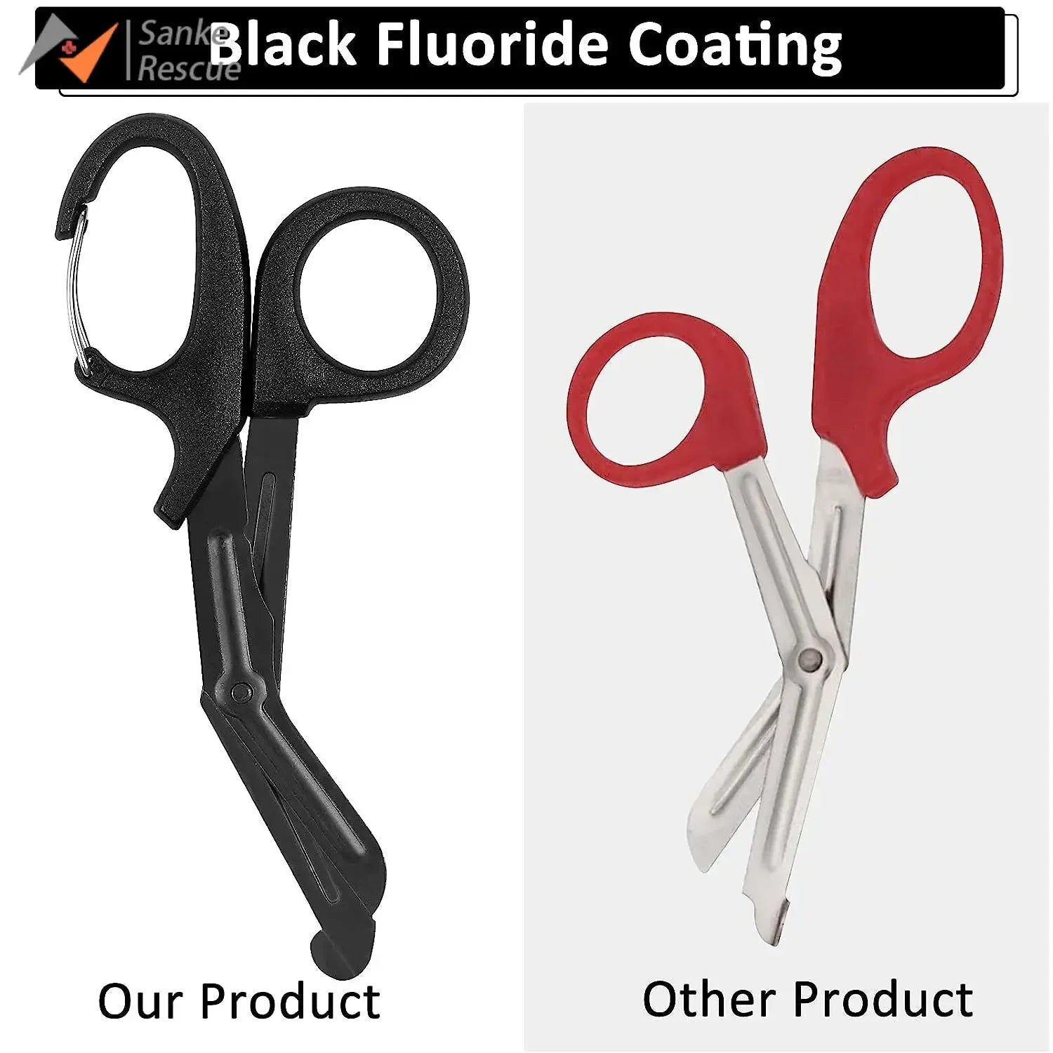 Trauma Shears Stainless Steel Medical Scissors, Bandage Scissors with Carabiner, Nursing Surgical urses,Doctors,Nursing EMT EMS Peaceful Pleasures Health and Wellness