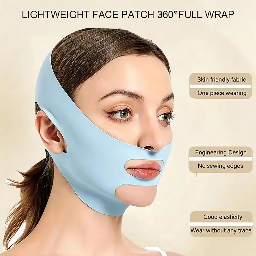 Reusable V Line Lifting Mask Beauty Tool Breathable Adjustable Facial Slimming Strap High Elasticity Double Chin Reducer Peaceful Pleasures Health and Wellness