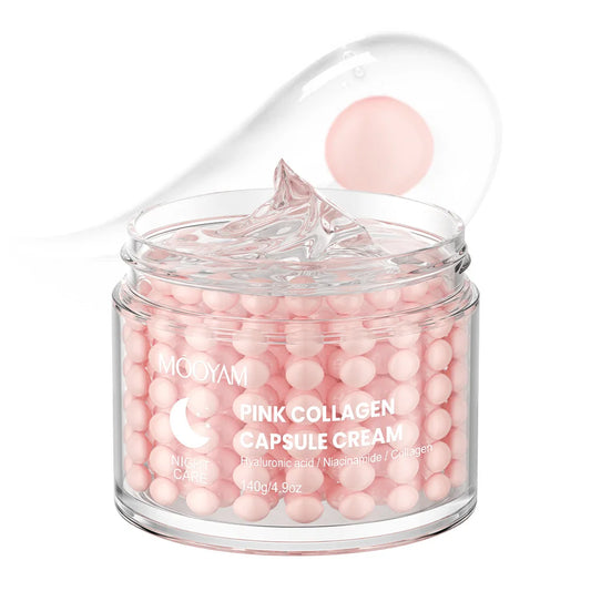 140g Anti Wrinkle Pink Collagen Capsule Cream Collagen Face Anti Aging Gel Firming Repairing Fade Lines Korean Skin Care Product Peaceful Pleasures Health and Wellness 1 piece