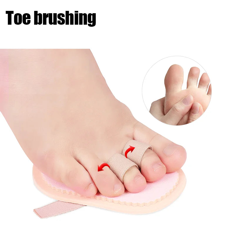 1 Pair Toe Splitting Forefoot Pad Toe Rotation Overlapping Hammer Toe Breathable Absorbing Abrasion Resistant Front Foot Pad Peaceful Pleasures Health and Wellness
