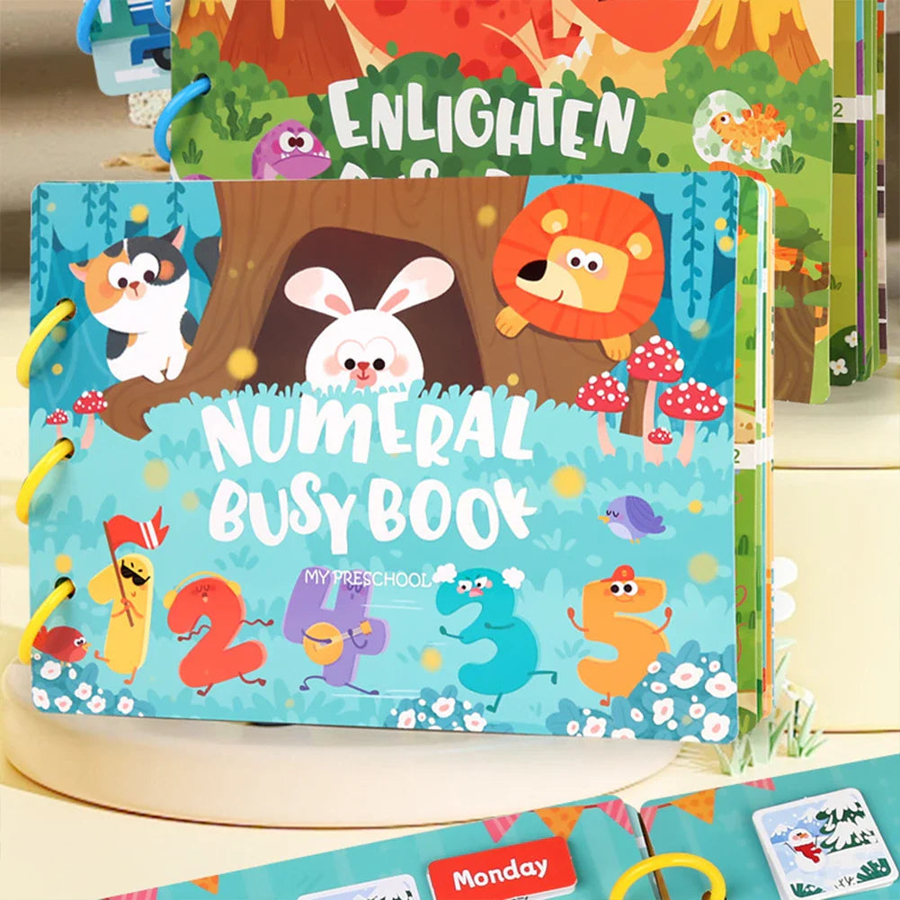 Kids Farm Letter Busy Book – Reusable Montessori Sticker Toy