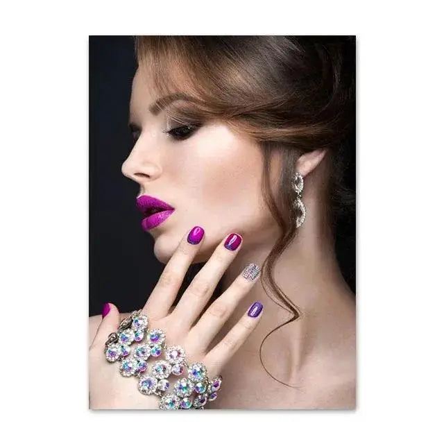 Nail Art Canvas Poster | Nordic Modern Wall Art for Salons