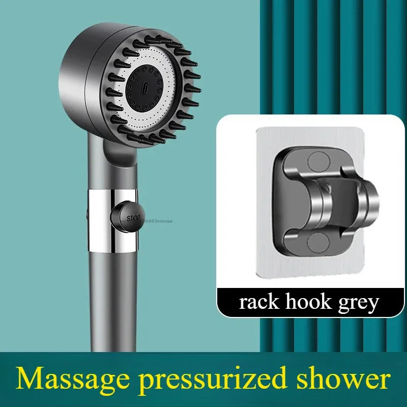 High Pressure Filtered Shower Head – 3-Mode & Water Stop Button