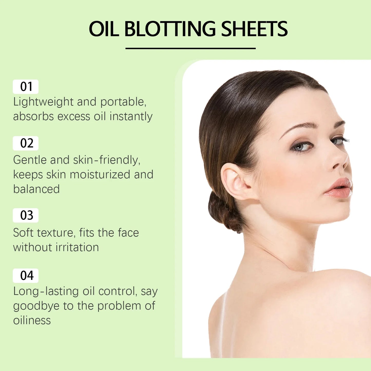 Green Tea Oil Blotting Sheets 100 Pcs – Oily Skin Control