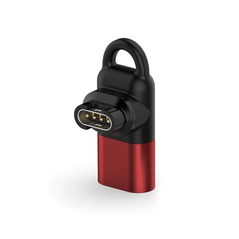 Type-C Charging Adapter Compatible with for Garmin Fenix Models 7,7S,7X,6,6S, Forerunner Models 970,570,265,165,Without Battery Peaceful Pleasures Health and Wellness Red Type C