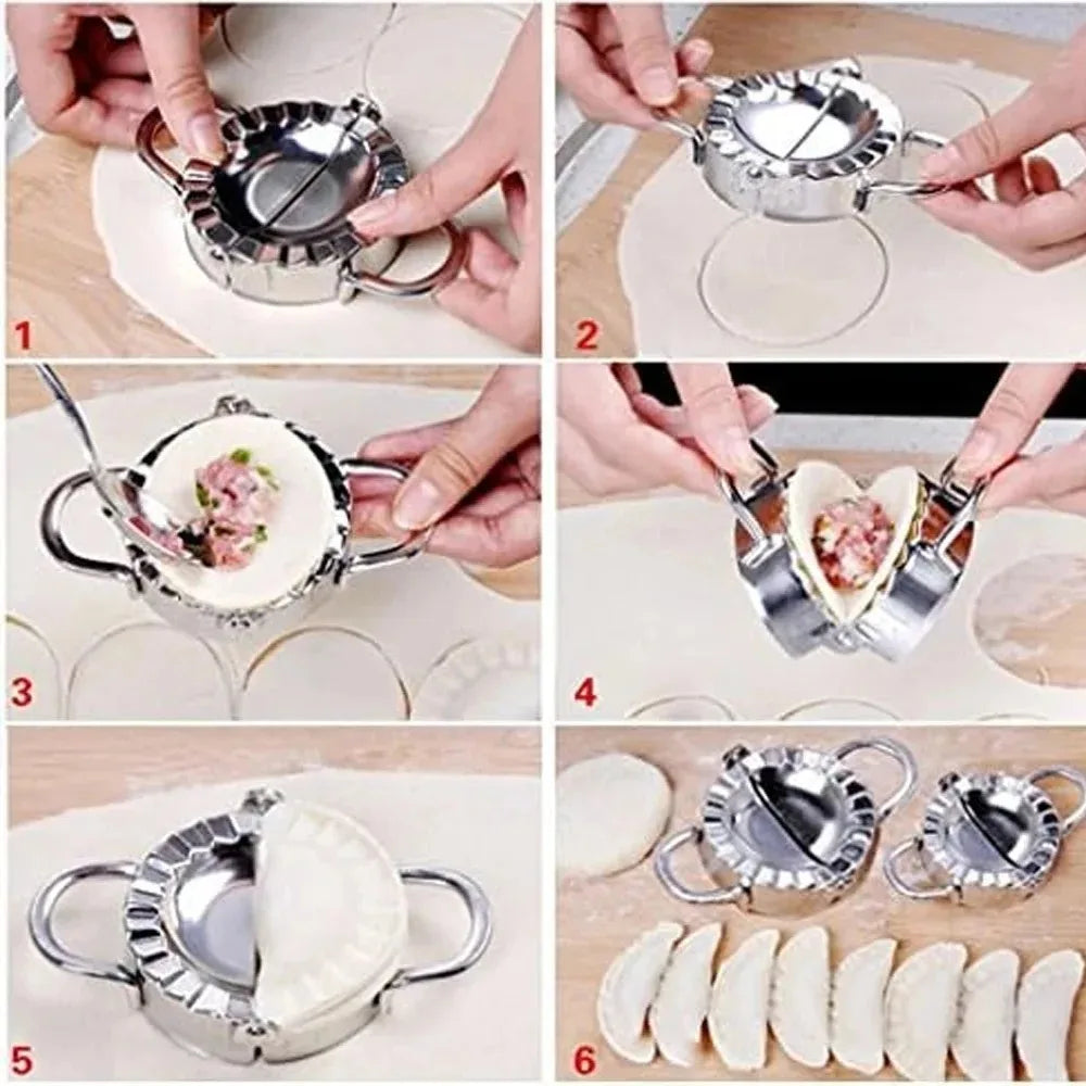 Stainless Steel Dumpling Maker Dumpling Skin Mold Ravioli Maker Press Pie Making Press Wrapper Pastry Maker Kitchen Accessories Peaceful Pleasures Health and Wellness
