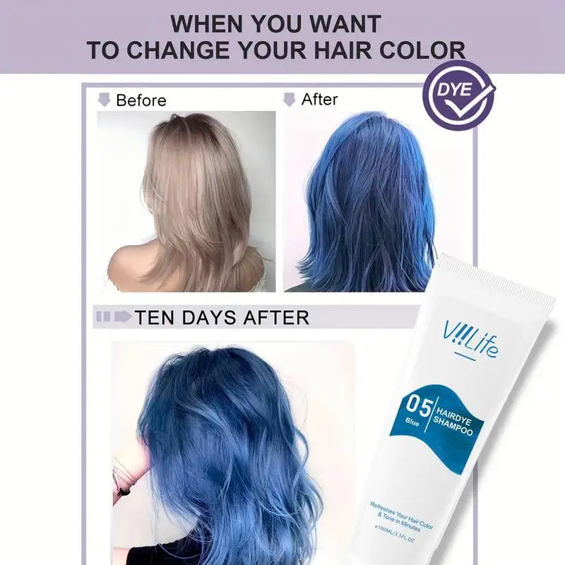 Unisex Hair Color Wax & Dye Shampoo – No Damage, Quick Coloring, Long-Lasting 100ml Peaceful Pleasures Health and Wellness