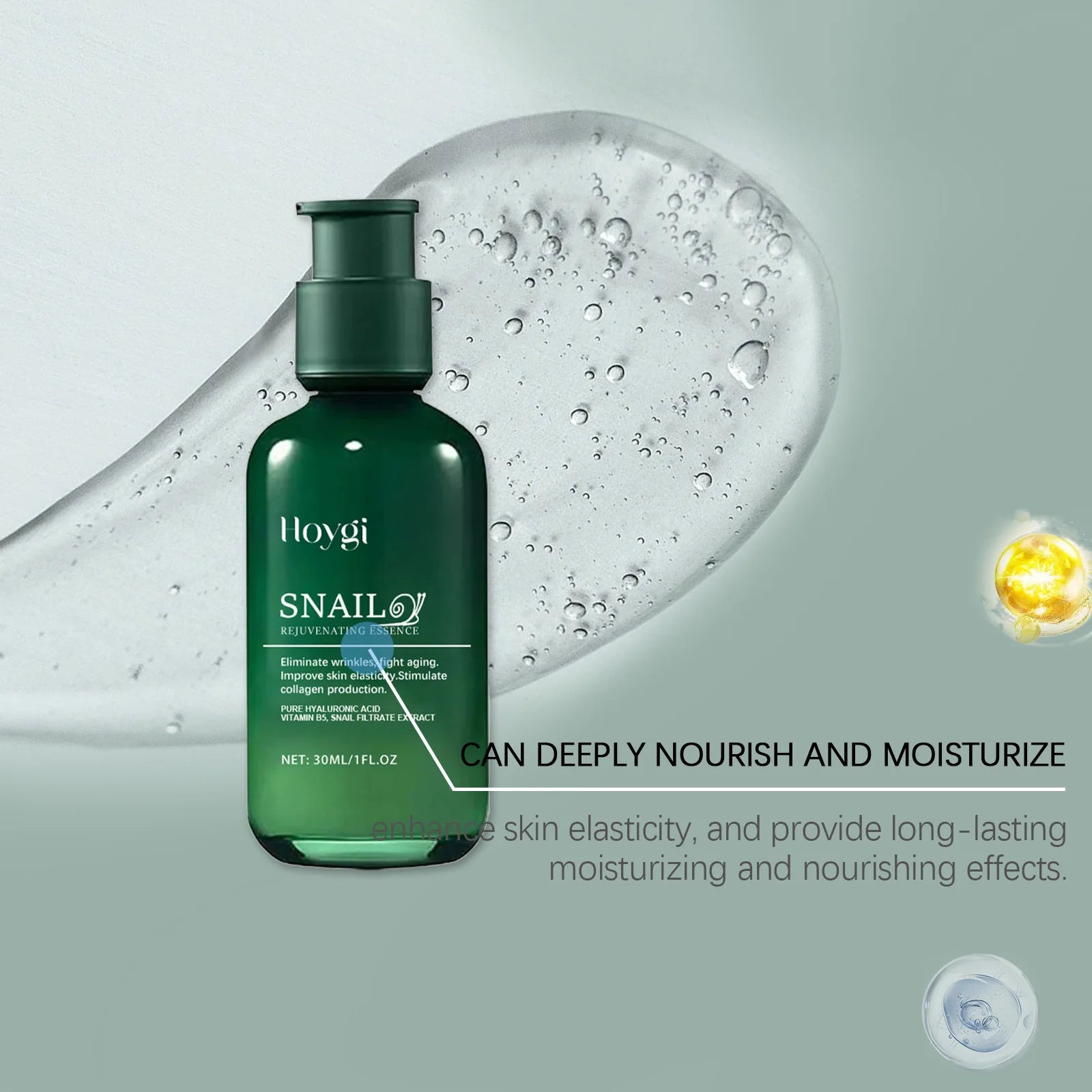 Snail Collagen Serum Moisturizing Shrink Pores Fade Fine Line Repairing Anti-Wrinkle Whitening Vitamin B5 Face Firming Essence Peaceful Pleasures Health and Wellness