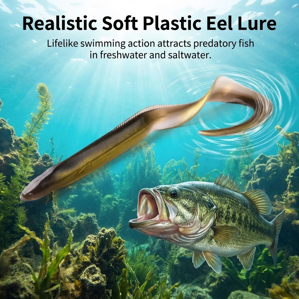 Soft Bait with Salt Formula for Freshwater Fishing Lure Eel Design 15cm 10g Peaceful Pleasures Health and Wellness
